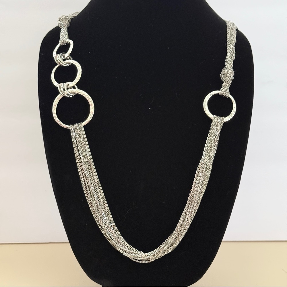 Silver Tone Swag Necklace